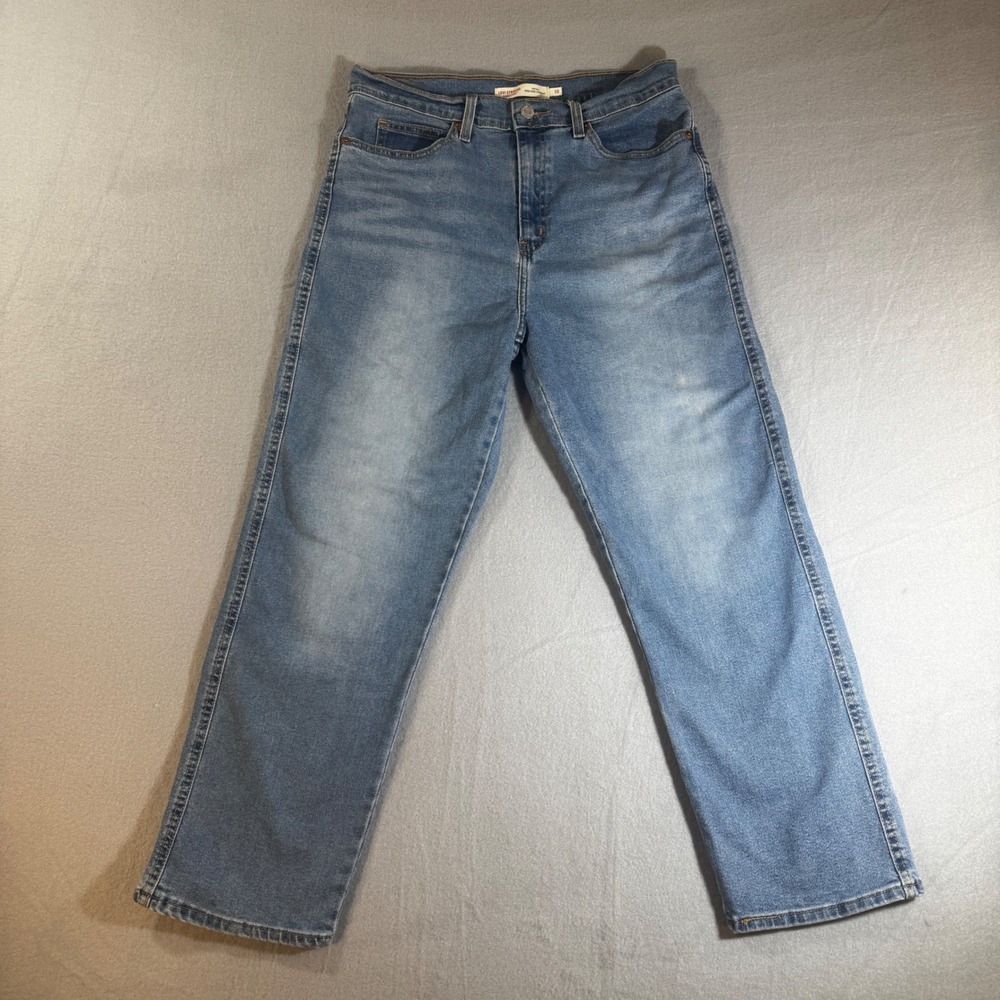 Levi Strauss Signature Vintage High Rise Straight Jeans Medium Wash Blue Size 10